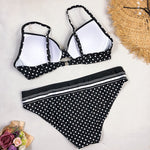 Load image into Gallery viewer, Sexy Swimwear Bikinis Black  Swimming Suit For Women Dot Polka Swimsuit Padded Push-up Bikini Set

