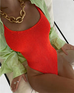 Load image into Gallery viewer, New Trend Solid Monokini Swimwear Push Up Bathing Swimming Suits
