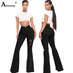 Load image into Gallery viewer, High Waist Jeans Sexy Flare Pants for Women Streetwear 2022 Autumn Vintage Boot Cut Denim Jeans Large Big Womens Demin Trousers

