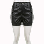 Load image into Gallery viewer, Echoine Black PU Leather Cargo Shorts
