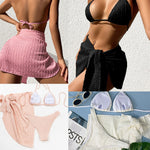 Load image into Gallery viewer, Women Sexy Swimsuit Women&#39;s Summer Bikini Sets Solid Color Triangle Bikinis Swimwear Women 2023 Beach Brazilian Bathing Suits
