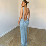 Load image into Gallery viewer, Backless Slim Cami Strap Long Dress
