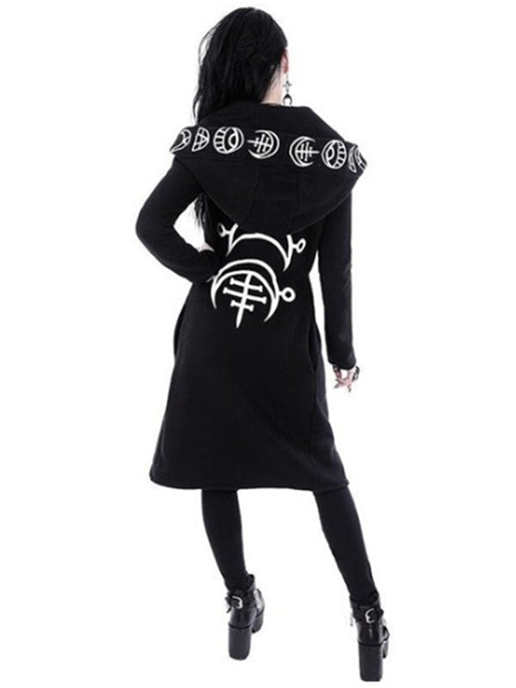 Print Sweatshirt Genshin Impact Stitch Hoody Grunge Autume Winter Witchcraft Women Oversized Hoodies