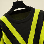 Load image into Gallery viewer, Knitted Women Sweater Loose Striped Jersey

