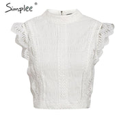 Simplee Sleeveless sexy women crop top