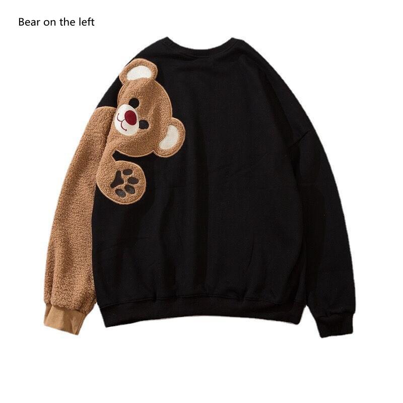 Autumn Winter Women Fleece Bear Sweatshirts