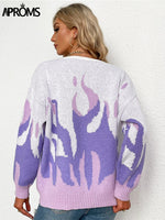 Load image into Gallery viewer, Aproms Elegant Purple Tie Dye Knitted
