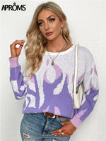 Load image into Gallery viewer, Aproms Elegant Purple Tie Dye Knitted
