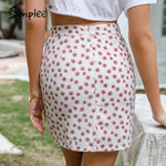 Load image into Gallery viewer, Simplee Printed high waist holiday mini skirt
