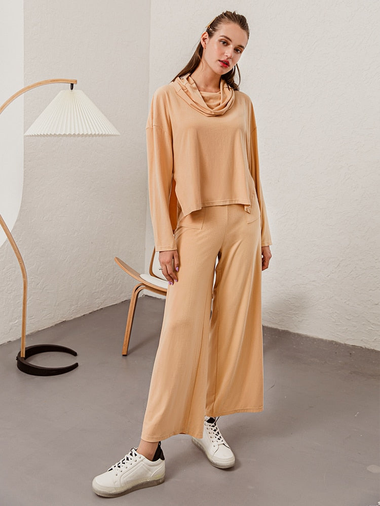 Simplee Elegant Solid long sleeve women two-piece jumpsuit Autumn winter pocket casual summer ladies  fashion party jumpsuits