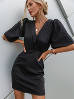 Load image into Gallery viewer, Simplee Luxury black women dress
