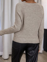 Load image into Gallery viewer, Slim Fitting Tan Light Brown Knit Long Sleeves
