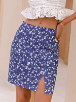 Load image into Gallery viewer, Simplee Casual Floral print picnic women mini skirt summer High waist slim split skirts Y2K Holiday sexy female bottom fashion
