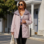 Load image into Gallery viewer, Spring coats Women parkas Oversize Long warm letter print sashes hooded
