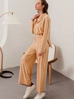 Load image into Gallery viewer, Simplee Elegant Solid long sleeve women two-piece jumpsuit Autumn winter pocket casual summer ladies  fashion party jumpsuits
