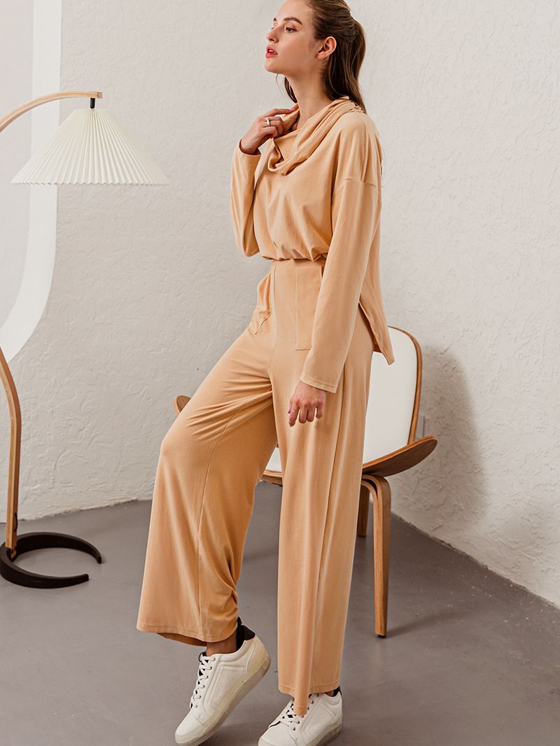 Simplee Elegant Solid long sleeve women two-piece jumpsuit Autumn winter pocket casual summer ladies  fashion party jumpsuits