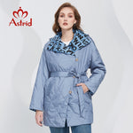 Load image into Gallery viewer, Spring coats Women parkas Oversize Long warm letter print sashes hooded
