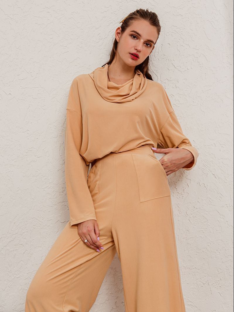 Simplee Elegant Solid long sleeve women two-piece jumpsuit Autumn winter pocket casual summer ladies  fashion party jumpsuits