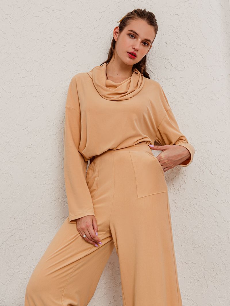 Simplee Elegant Solid long sleeve women two-piece jumpsuit Autumn winter pocket casual summer ladies  fashion party jumpsuits