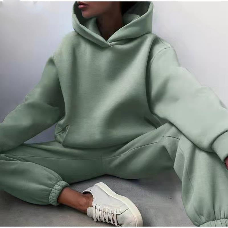 Women Casual Tracksuit Autumn Fashion Casual Hooded Two Piece