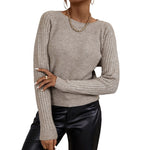 Load image into Gallery viewer, Slim Fitting Tan Light Brown Knit Long Sleeves
