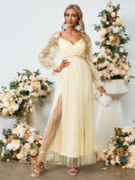 Load image into Gallery viewer, Simplee Elegant embroidery tulle floral wedding dress
