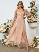 Load image into Gallery viewer, Simplee Elegant embroidery tulle floral wedding dress
