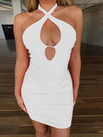 Load image into Gallery viewer, Sexy Dress Black Clothing Backless Hollow Out Bandage Strapless Club Party Night Summer Dresses
