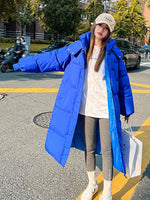 Load image into Gallery viewer, Women Winter X-long Parkas Solid Hooded Thicken Warm Female Snow Wear Coat Padded Loose Clothes
