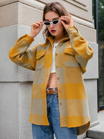 Load image into Gallery viewer, Simplee Streetwear loose plaid shirt jacket ladies Casual autumn women coat
