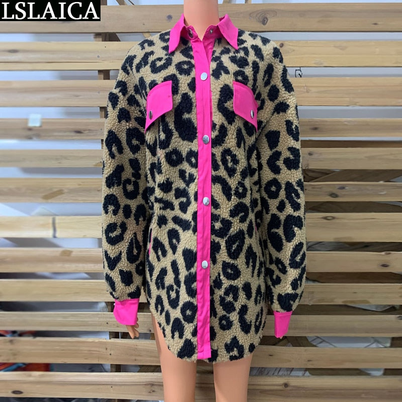 Fashion Style Designer Luxury Sale Leopard Coats