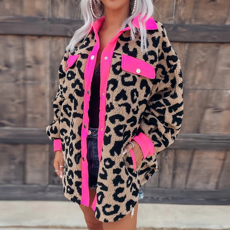 Fashion Style Designer Luxury Sale Leopard Coats