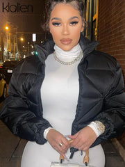 KLALIEN Fashion Casual Zipper Cotton-Padded Jacket